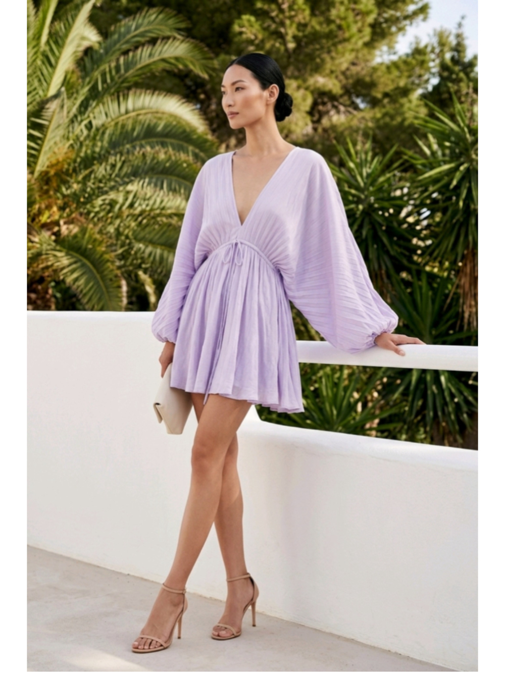 Free People Azel Mini Dress Size S Lavender 🪻